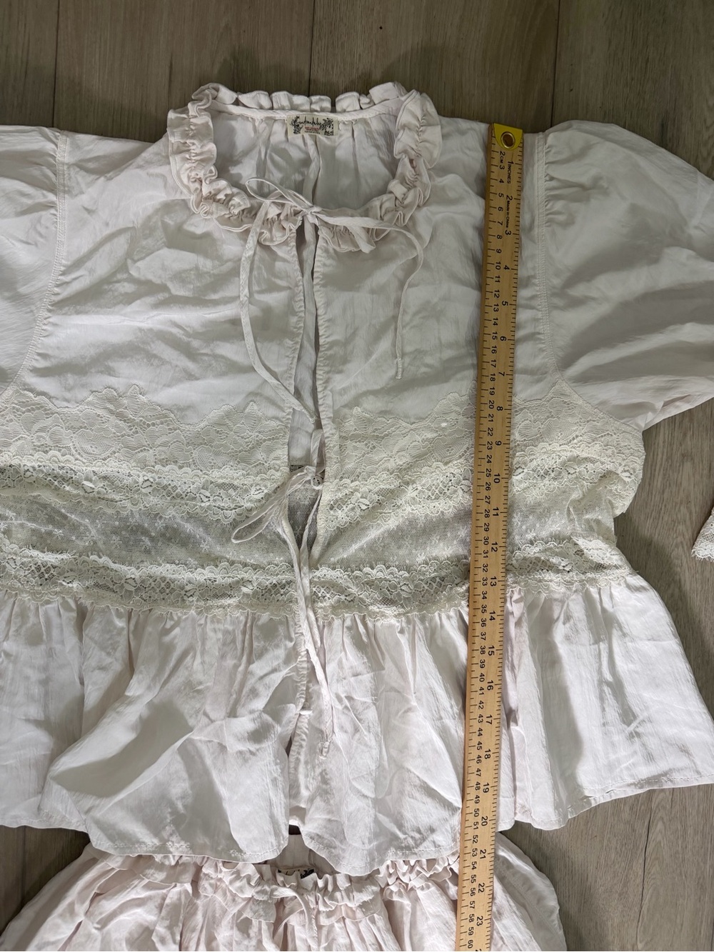 Intimately Free People Ivory Lace Ruffle Two-Piece Set - Picture 8 of 15
